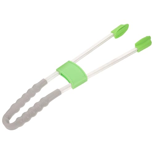 ABOOFAN Heavy-Duty Trash Picker Garbage Clamp with Long Handle, Sanitation Grabber Tool for Litter Pickup, Small Green Magnetic Waste Grabber for Outdoor and Industrial Use Random Color
