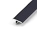 Listwa Progowa Płaska Listwa Dekoracyjna do Listew Przejściowych Podłogi Winylowe, Listwy Łączące Szczeliny, Anodowane Aluminiowe Listwy Dywanowe (Color : Black)