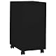 vidaXL Aktenschrank mit Rollen Rollcontainer Bürocontainer Schubladenschrank Büroschrank Stahlschrank Metallschrank Schrank Schwarz 30x45x59cm Stahl