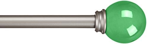 Amazon Basics Decorative 1,6 cm Curtain Rod with Round Finials - 122 cm, Yellow