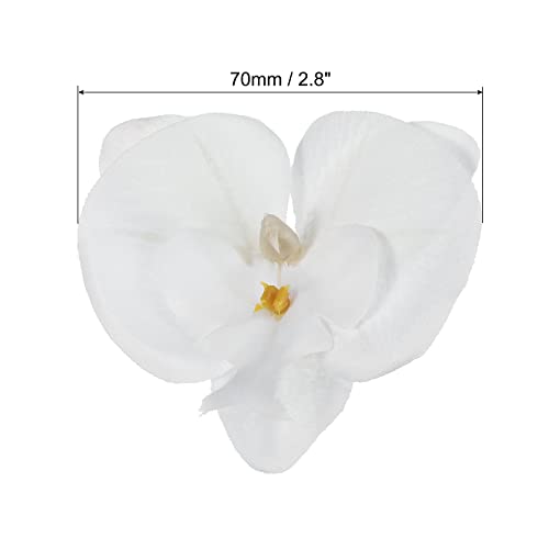 PATIKIL 7cm/2.8" Artificial Orchid Flower Heads, 20 Pack Silk Phalaenopsis Fake Butterfly Orchid Heads for Wedding Floral Bouquet Decor DIY Craft Making, Pure White by PATIKIL - Used condition - Image 2