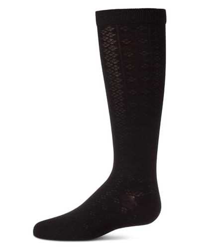MeMoi Girls Diamond-Patterned Rayon Blend Knee Sock