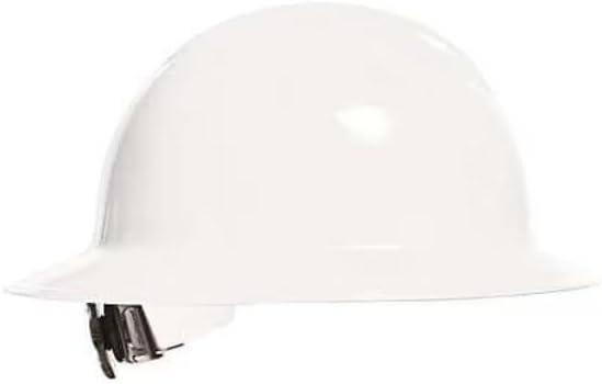 Full Brim Hard Hat, Classic, Type 1, Class E, Ratchet 6-Point, White, Mfr 33WHR-A