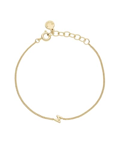 gorjana - Wilder Mini Alphabet Bracelet 6-7 - 18k Gold or Silver Plated Finish - Personalized Bracelet - Spring Ring Closure - Wearing Stylish Link Bracelet - Timeless and Versatile - M