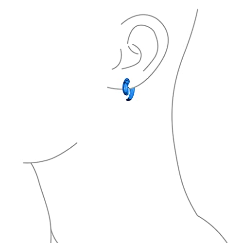 Unisex Black White Translucent Neon Orange Red Pink Blue Green Purple Large Round Swirl Spiral Tribal Fake Faux Ear Plug Taper Earrings Acrylic Resin Surgical Steel 6 Piece Set Women Men Teen3