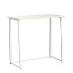 WOHOMO Folding Desk, Small Foldable Desk 31.5" for Small Spaces, Space Saving Computer Table Writing Workstation for Home Office, Easy Assembly, Oak - Image 5