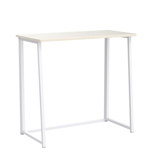 WOHOMO Folding Desk, Small Foldable Desk 31.5" for Small Spaces, Space Saving Computer Table Writing Workstation for Home Office, Easy Assembly, Oak by WOHOMO - Image 4