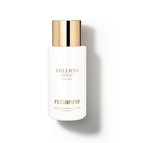 Rabanne Million Gold For Her Body Lotion for Women - Luxury Moisturizing Scented Lotion with Sparkling Rose White Flowers & Salty Mineral Musk Long-Lasting Hydration for Dry Skin 6.8 oz