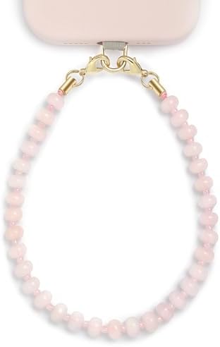 POSADINA Natural Stone Phone Charm, Beaded Healing Phone Wrist Strap, Handmade Cellphone Chain Lanyard with Tether Tab