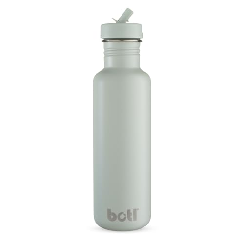 BOTL – Borraccia resistente con coperchio a tenuta stagna, in acciaio inox, non isolata, ecologica, verde salvia