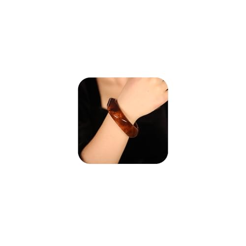 Image of JWICOS Resin Bangle Bracelet for Women Acrylic Cute Chunky Bracelet for Women Exaggerated Irregular Acrylic Resin Wristband Bracelet Bangle