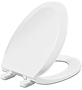 Elongated Toilet Seat, Slow Close Toilet Seat with Cover, Easy to Install & Clean, Removable, Sui...