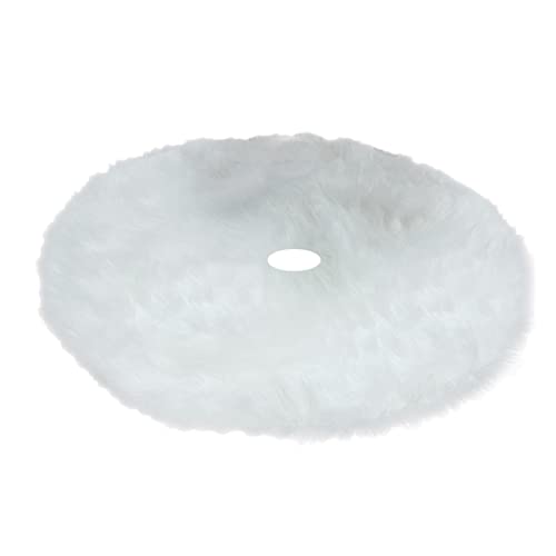 WDhomLT Julgranskjol, 31/36/48/59 tum julgransmatta vit fuskpäls träd kjol mjuk klassisk fuskkanin päls träd kjol vit fuskpäls träd matta julgran plysch kjol dekorationer