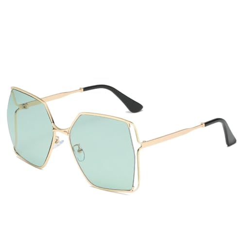 Lunettes de soleil surdimensionnées de créateur verres creux et alliage