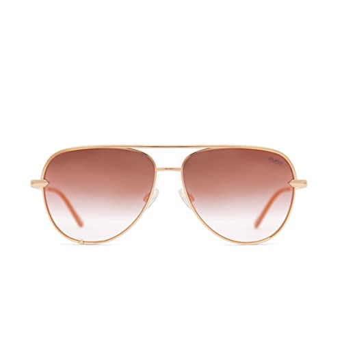 Image of EVEE Fashionable Metal Aviator Sunglasses with Oversize Flat Reflective Mirror Lenses (GEMINI)