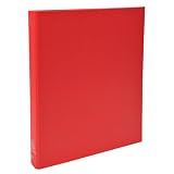 Exacompta 51375E - Carpeta forrada polipropileno 4 anillas, 30 mm, A4, rojo