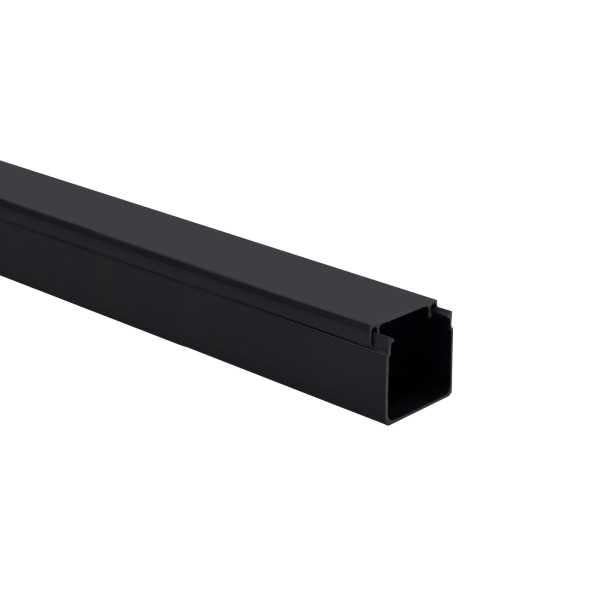 KOMIB - Goulotte électrique 30x30mm 2m Lot de 10 unités (Noir)