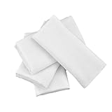 LIFKOME 5 Stück Teiliges Weiße Baumwolltaschentücher aus Reiner Baumwolle Hochdicht für DIY Graffiti und Handarbeit Saugfähig Langlebig für Zuhause Einfach zu Reinigen und Trocknen