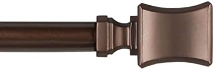 Unique Residence Loran 1″ Window Curtain Rod and Finial Set, Adjustable 36″-72″, Oil Rubbed Bronze
