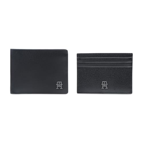 Image of Tommy Hilfiger Amadeus Men Gift Set | Black | Wallet & Card Holder | Keyfob | Casual