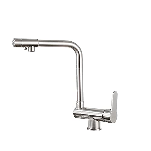 Robinet cuisine 3 voies noir extractible pour eau filtrée osmose et mitigeur