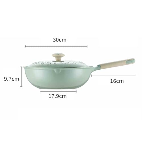 Wok de aleación de aluminio con tapa y mango Bakelite 30 cm miniatura 2
