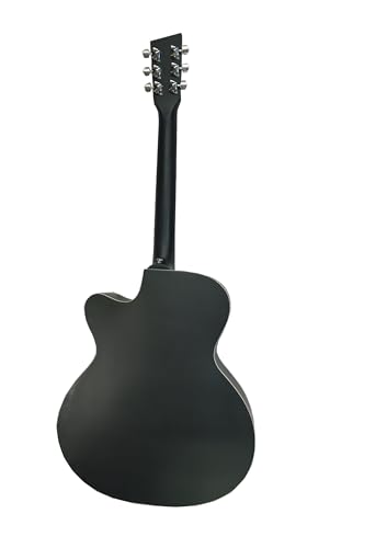 Image of CHORDZ Acoustic Guitar for Beginner with good guality Rosewood Black Matte