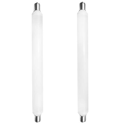 6W S15s LED Light Bulb 284mm, Led Strips Light Cold White 6000K, 60w s15 Tubular Lampt Replacement for Mirror Ligh, Wall Light, Bathroom Shaver Light(2-Pack)