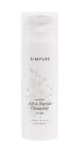 Simpure Clean Skincare Renew Aha Gel Facial Cleanser For Oily, Combination & Normal Skin, 5.1 Fl Oz (Cleansing Mitt Included) #TOP27