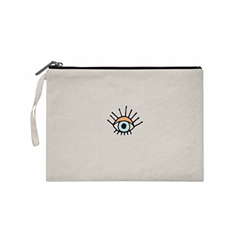 Pochette pour femme beige compacte pour ranger téléphone et maquillage facilement