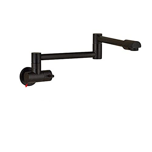 Grifo de cocina oro cepillado en latón macizo de diseño minimalista para pared