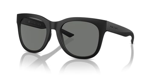 Native Woman Sunglasses Matte Black Frame, Grey Polarized Lenses, 55MM