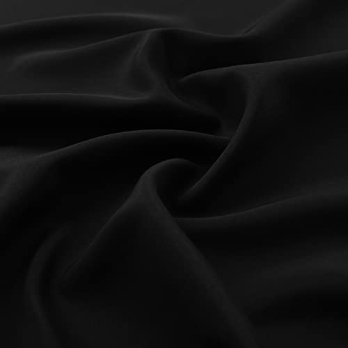 Image of FOLINS&HOME Black Rectangle Tablecloth, 52 x 70 Inch Waterproof Table Cloth | Wrinkle Free Polyester Table Cloths, Spillproof Heavy Duty and Washable Table Cover for Party, Banquet - Rectangular /Oblong