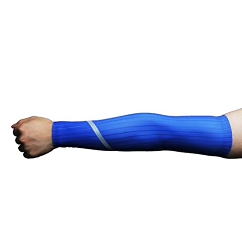 Manchettes cyclisme XL bleues pour stopper les coups de soleil et la fatigue des bras