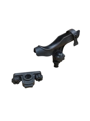 Brocraft Baitcaster/Spinning Rod Holder with 90 Degree Gunnel Track Mount for Versatrack, Lund Sport Track, Ranger Track Boats
