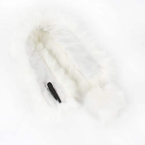 Women Winter Soft Warm Faux Fox Fur Neck Scarf Fake Collar Pom-pom4