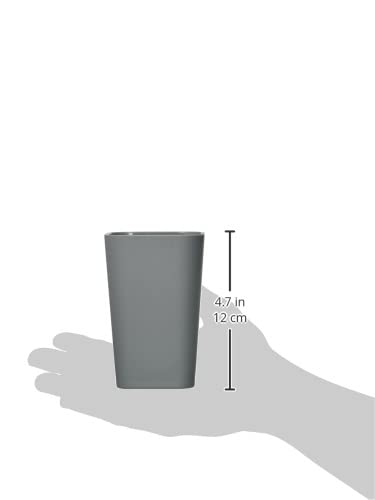 Gobelet Salle De Bain Noir Soft Touch - 7,3x7,3x11 Cm, Plastique Doux