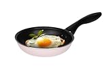 CERAFLON Flachbratpfanne Ø 16 cm Rosa – Antihaftbeschichtet & PFAS-frei – Kleine Pfanne für Induktion, Gas & Elektro – Ideal für Eier & kleine Portionen