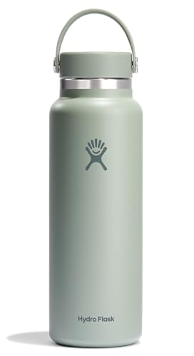 Image of Hydro Flask Water Bottle - Insulated Stainless Steel - Wide Mouth Flex Lid, Non Spill, Leakproof and Refillable in 40 Oz