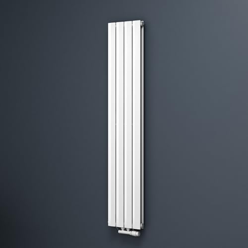 Mai & Mai Radiador Vertical de Agua Caliente 160x31cm Diseño Tubular Moderno, Doble Capa, Color Blanco, Fabricado en Acero de Alta Calidad, Calefacción Eficiente para Baño o Salón