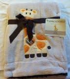 Embroidered "Giraffe" Soft Plush Reversible Blanket