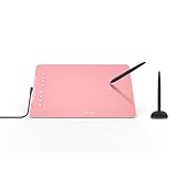 XP-PEN Deco 01 V2 Mesa Digitalizadora, Desenho Digital 10x6.25 Polegadas, Compatível com Android,Sem Bateria, 8192 Níveis, 8 Teclas (ROSA)