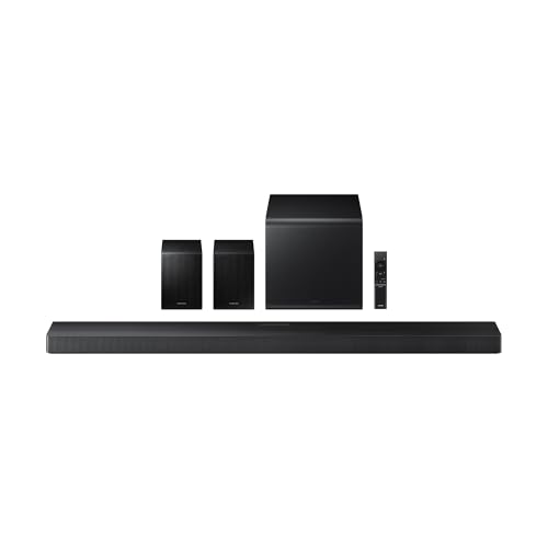 Samsung Soundbar HW-QS750F/ZF Serie QS, 10 Speaker, Wireless, Convertible, Dolby 5.1ch, Audio a 5.1.3 Canali, DTS Virtual:X, Surround Sound Expansion, Q-Simphony,Titan Black, 2025 - Immagine 1