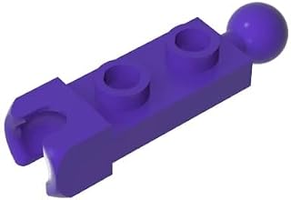BrickBuddy Gobricks GDS-904 Plate Special 1 x 2 with 5.9mm End Cup and Towball 50PCS Compatible with Lego Toy 14419 DIY Parts and MOC Components for Major Brick Brands Color:Dark Purple 268