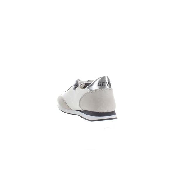 Image of Sam Edelman Tori White Lace Up Almond-Toe Fashion Low Top Flat Trainer Sneakers (White, 9.5)