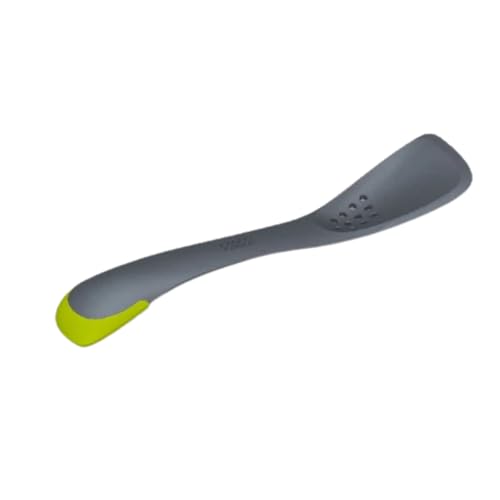 Joseph Joseph - Uni-tool 5-in-1 Silicone Kitchen Utensil, Slotted Spoon, Turner, Cutting Tool, Solid Spoon and Spatula in one- Grey