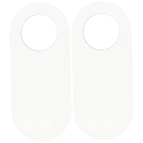 HOODANCOS Blank Door Knob Hangers 2 Pack Unfinished Wooden Signs Craft Supplies for Home Decor Woodburning Projects