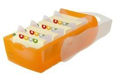 HAN Karteibox CROCO, DIN A7, fr 900 Karten, incl. 5 Sttzplatten, orange-transl.