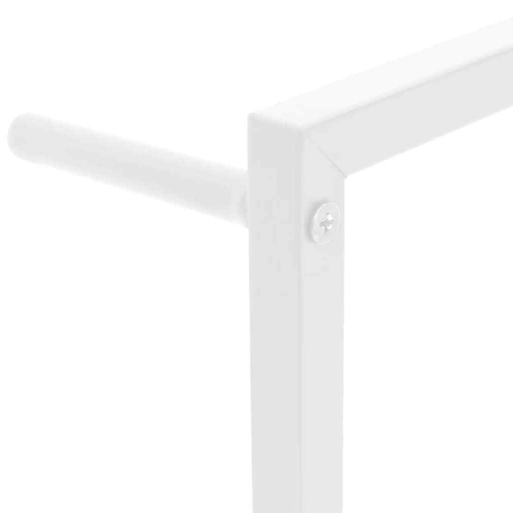 Wieszaki i uchwyty na ręczniki – akcesoria łazienkowe – wieszak na ręczniki biały 45 x 10 x 115 cm stalowy