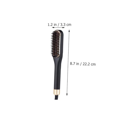 Cepillo eléctrico para alisar pelo y barba portátil oro miniatura 2